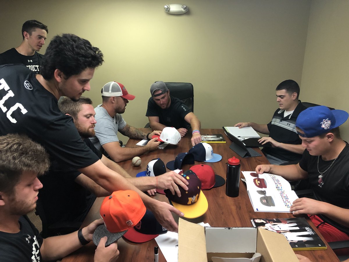 .<a href="/RavenBaseball/">Benedictine Baseball</a> Battalion Leaders spent their lunch designing our New Jersey’s and hats for the 2019 season! #TLC