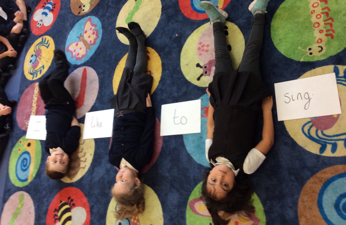 stgac1's tweet photo. We have been looking at what makes a good sentence this week. Who knew using finger spaces could be so much fun? @stgilesacad https://t.co/eaOjHxFARG