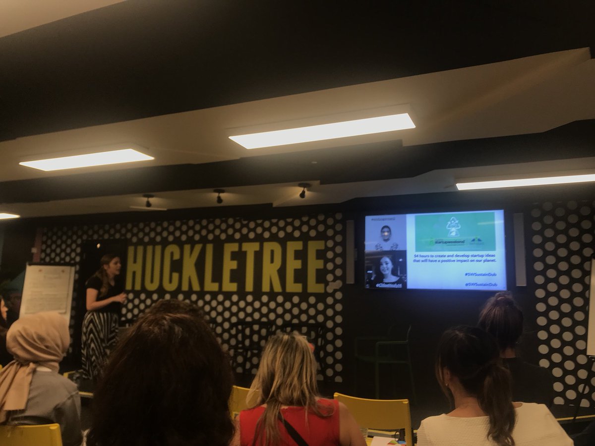 SWSustainDub's tweet photo. Great to have #SWSustainDub included in a talk on Social Entrepreneurship and Innovation from @RoLyonz at the @GirlCrewHQ #GirlCrewPro event in the motherland @huckletree 🌱 Thanks Roisin!! #SocialEnterprise https://t.co/A5l8L042DC