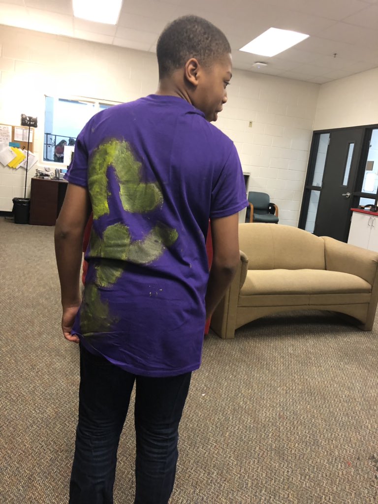 ColemanBand's tweet photo. One of my scholars decided to dress like me and make his own Omega shirt.. https://t.co/Fvxjva5kHO