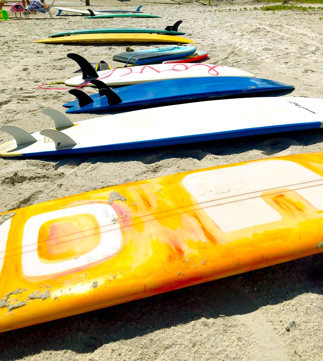 craftysurf's tweet photo. Lots o’ boards from Lady Day at Ponce Inlet a few weeks ago, a great event and a great cause! 🤙#SuicidePreventionMonth #Surfing #surfergirl #ThrowbackThursday #surfboard #surfbort #funtimes #ruok https://t.co/SIsOdm3XNJ