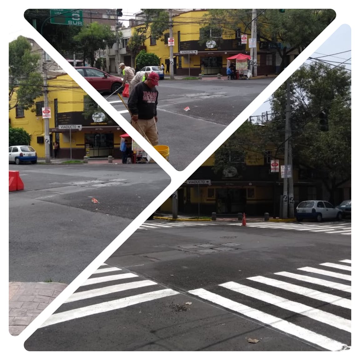 En calle José Antonio Torres, esquina Eje 3 Sur, col. #AmpliaciónAsturias, continúa  jornada de balizamiento vehicular y peatonal, flechas y guarnición, por parte de personal de la DGODU, <a href="/DelCuauhtemoc/">Cuauhtémoc Del Moral</a>.