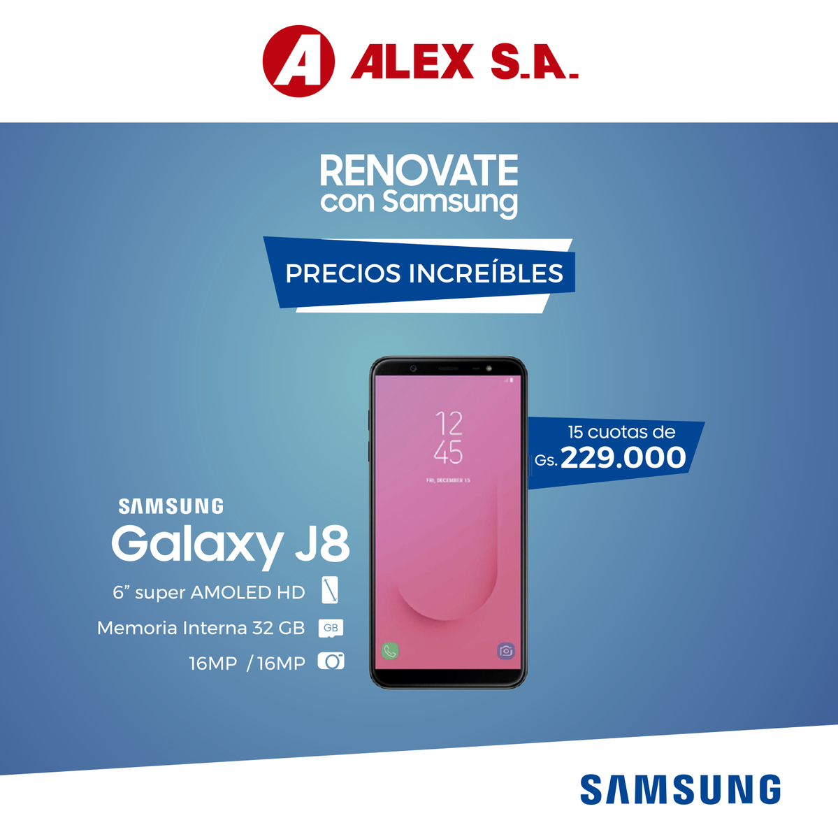 alexsaparaguay's tweet photo. ¡¡Tu celular Samsung te está esperando!! Apurate antes de que no quede ninguno. Precios como los de ALEX, no encontrás en otro lado. 👌🏽😎
¡¡APROVECHÁ LA #PROMOSAMSUNG!!! 🤑
#Setiembre #ALEX
Llamanos ☎️ *7827
WhatsAppeanos 📲 (0972) 782 700. https://t.co/4lwZxPN38X