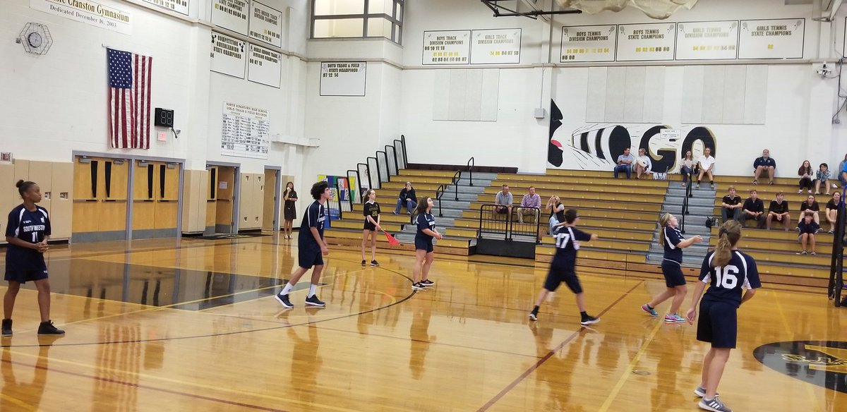 Dr_Borden's tweet photo. @SKingstownHS Unified Volleyball playing their first every match vs NK #UMatteratSK https://t.co/J4wKr85UAx