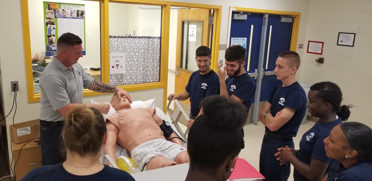LWHS_HOSA's tweet photo. Ocala Fire Rescue assisting EMR students with airway skills.....students stoked! https://t.co/bPw0asS23f