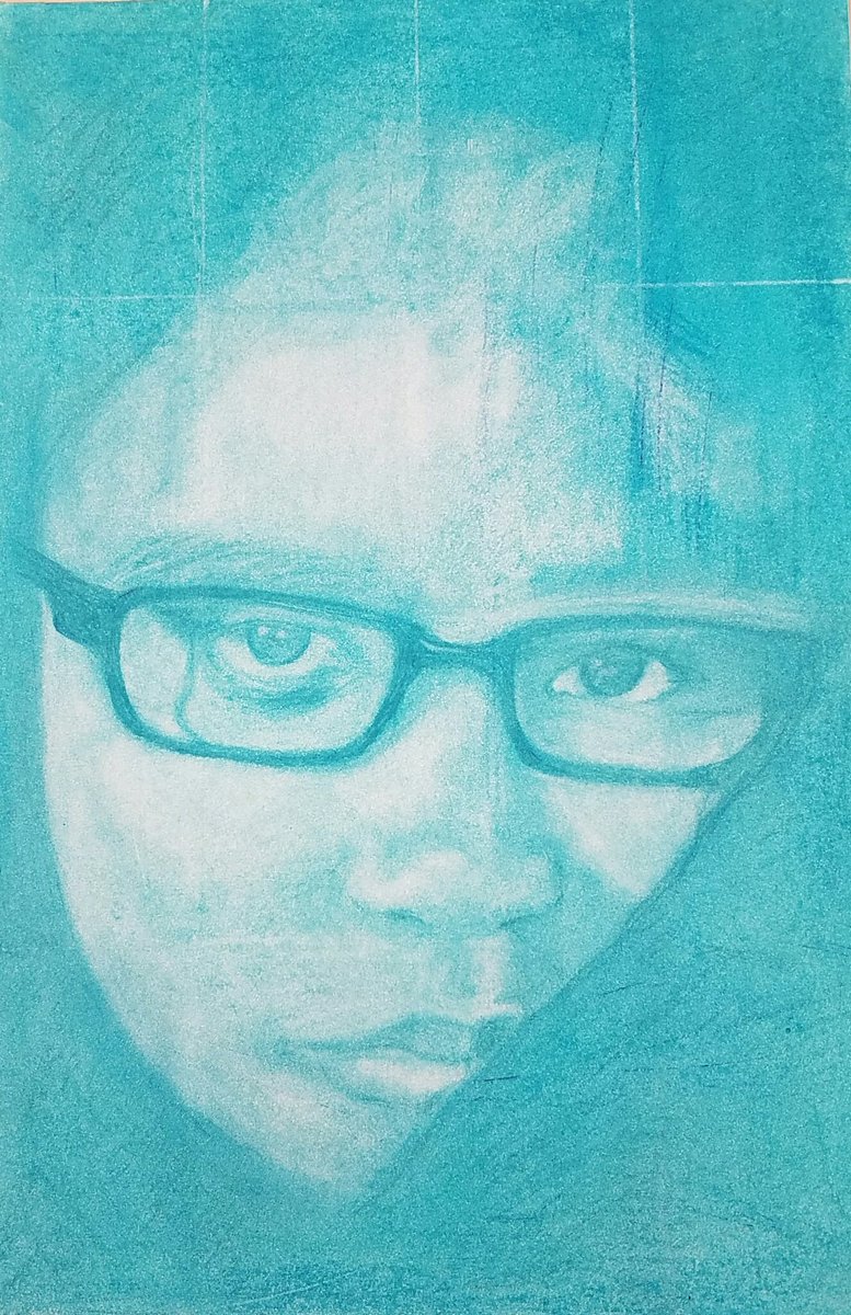 Almost done! Some amazing work in #drawingandpainting! #subtractiveportrait #chalkpastel #cobbARTrocks #kellart #highschoolart