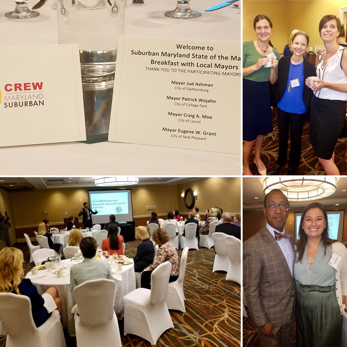 A few pics from this morning's Breakfast with the Mayors event!  #crewmdsuburban #crewnetwork #womenincommercialrealestate #networking