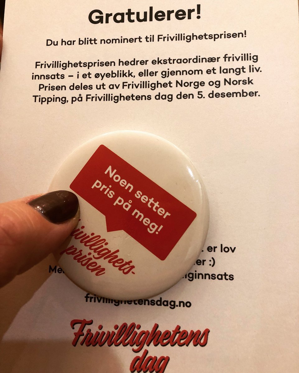 På en ellers traurig torsdag var jo dette hyggelig å få i posten❤️ #frivilliginnsats