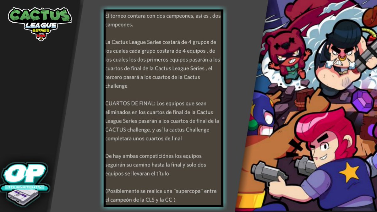 Eh aquí el formato de la competición , o bueno, competiciónes.. 

Que opinan de este formato , déjanos tus comentarios ! ✌️

#cls #cc #BrawlStars