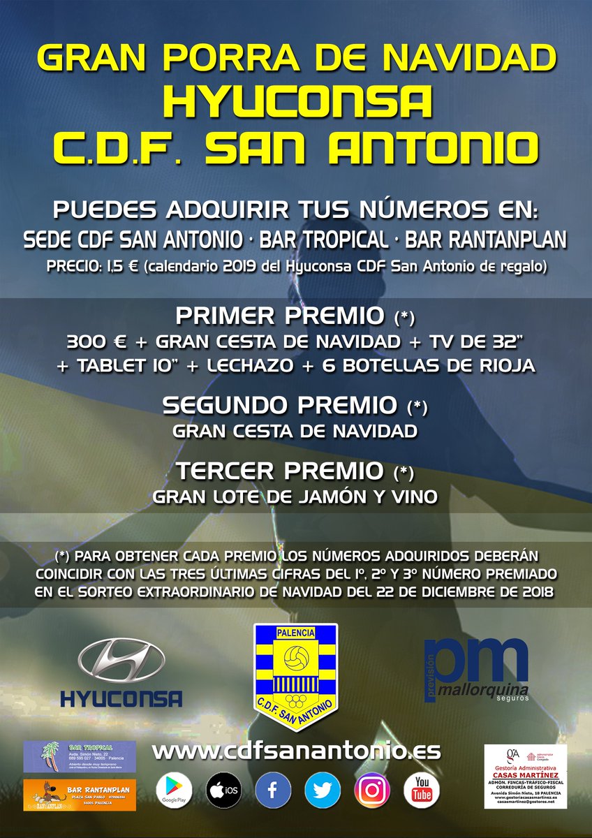 CDF_SANANTONIO's tweet photo. ¡¡Participa en nuestra porra!! https://t.co/hS9DuhNmTH