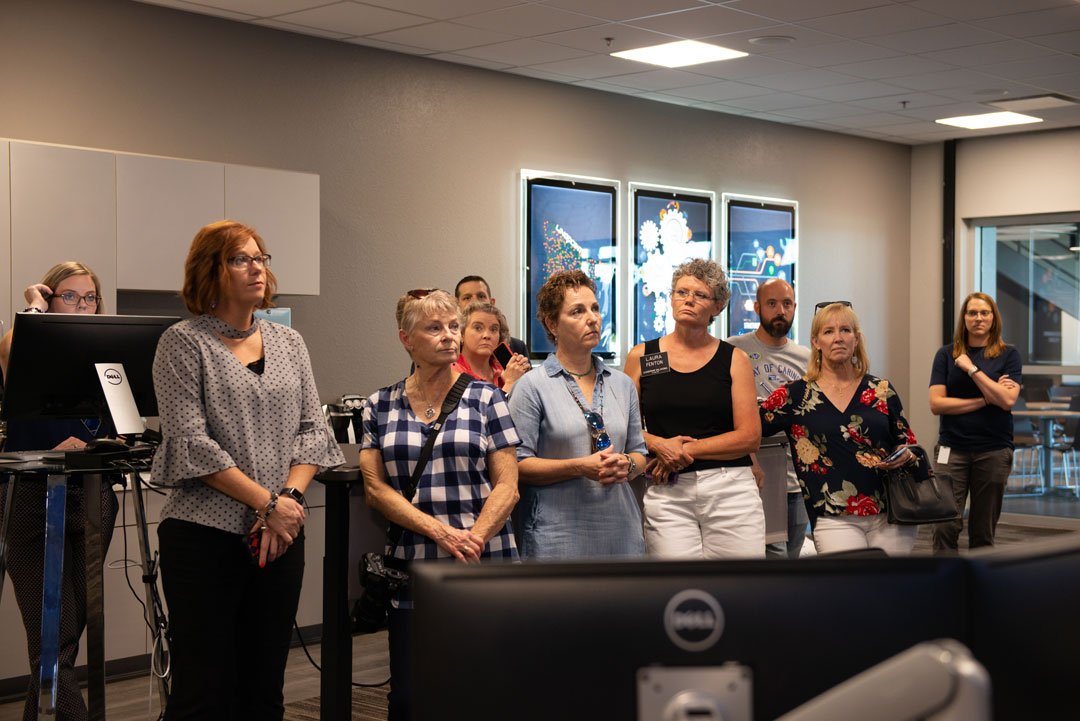 MyCentralCOOP's tweet photo. It was an honor to have @LeadershipOK on campus today to share how we're using data analytics to prepare for the future of our service territory! #PepperTheRobot #SystemOperationsCenter https://t.co/1tKRqJRO5E