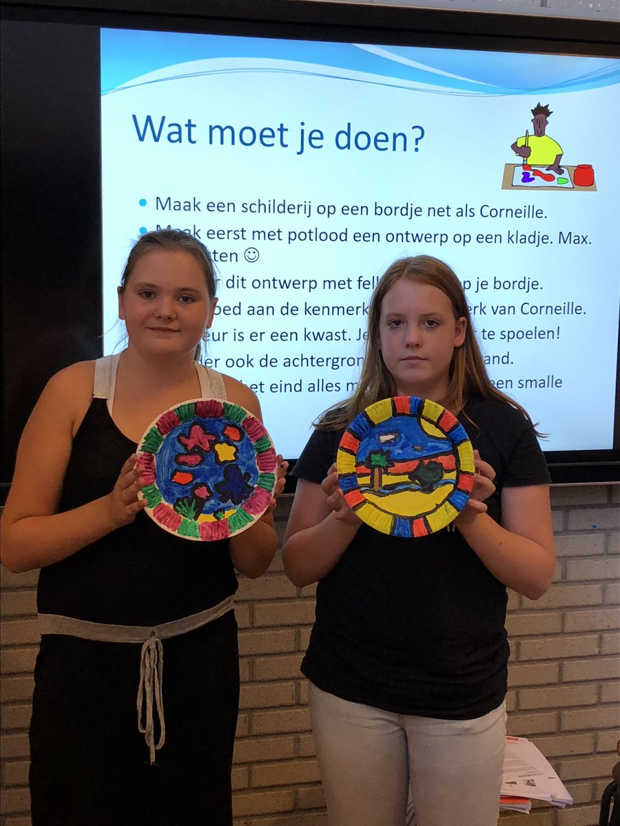 Corneille servies schilderen in groep 7.