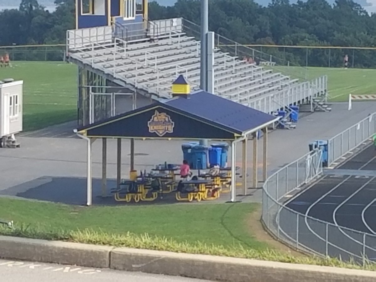 EYAthletics's tweet image. New pavilion in stadium is up and ready.  #stadiumupgrades #eypride