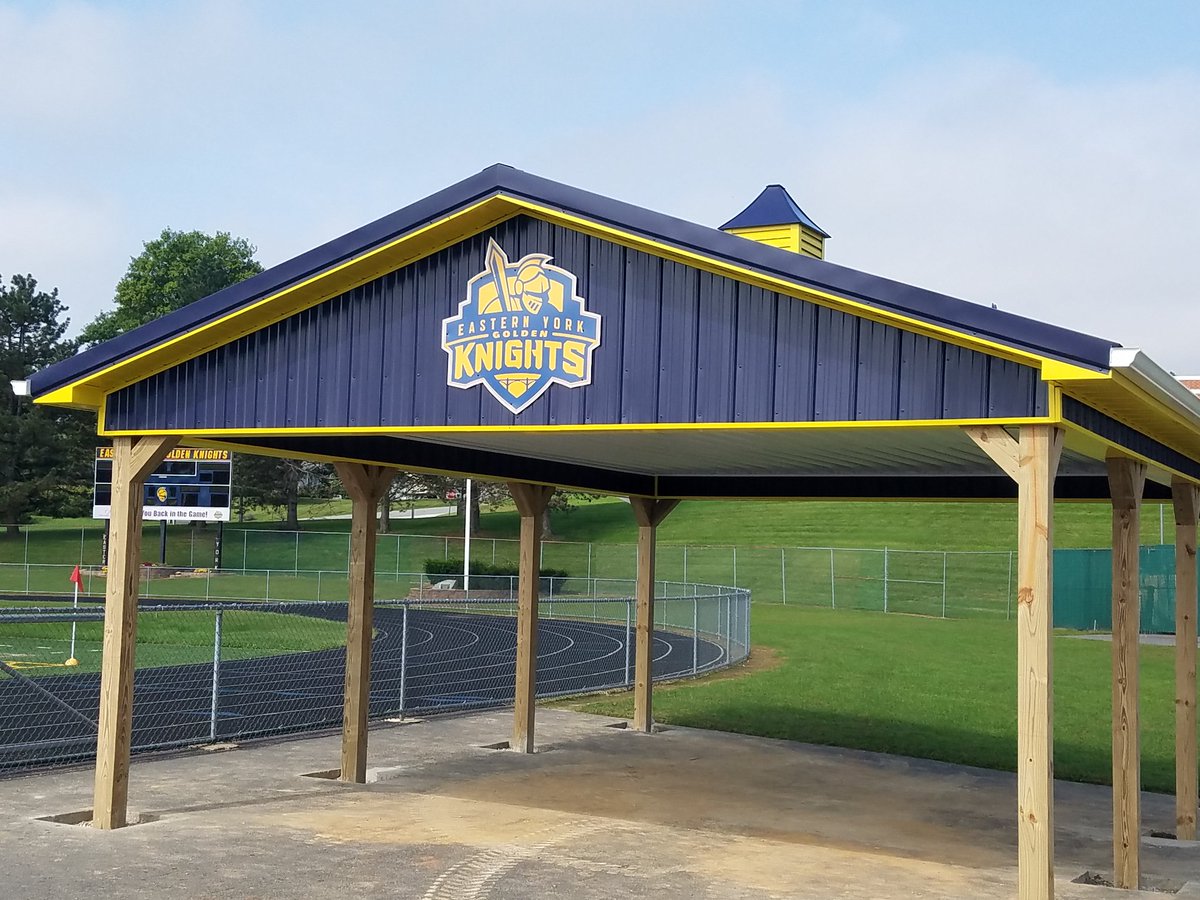 EYAthletics's tweet image. New pavilion in stadium is up and ready.  #stadiumupgrades #eypride