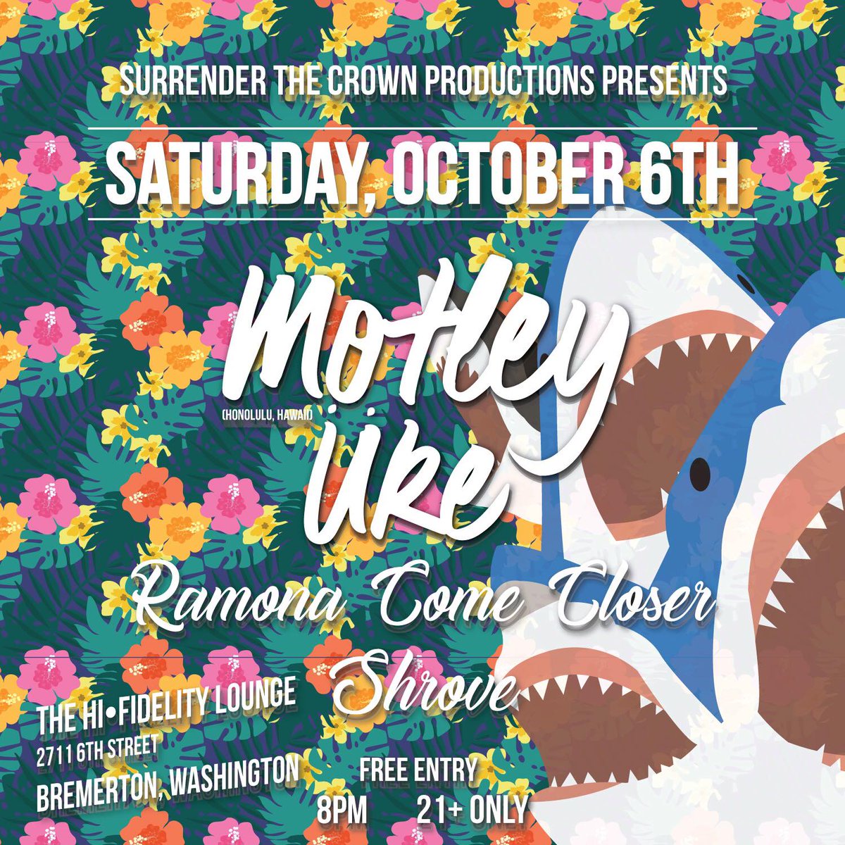 Rehearsals are in full swing for our #fall swing through #Washington state. Playing Union, Olympia, and The Hi-Fidelity Lounge in Bremerton. Dig this art for the Oct. 6 show! #ukulele #rock #metal There is no substitute for #livemusic ...