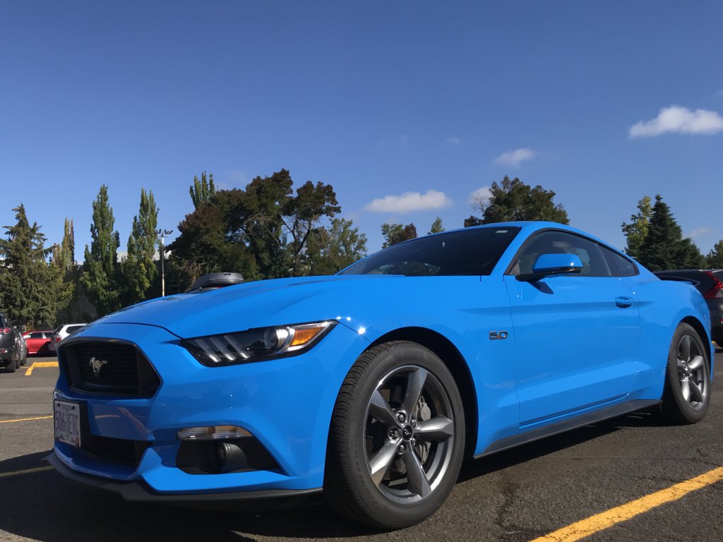 @PowerStopBrakes It’s grabber blue because it’s amazing!  #mustang