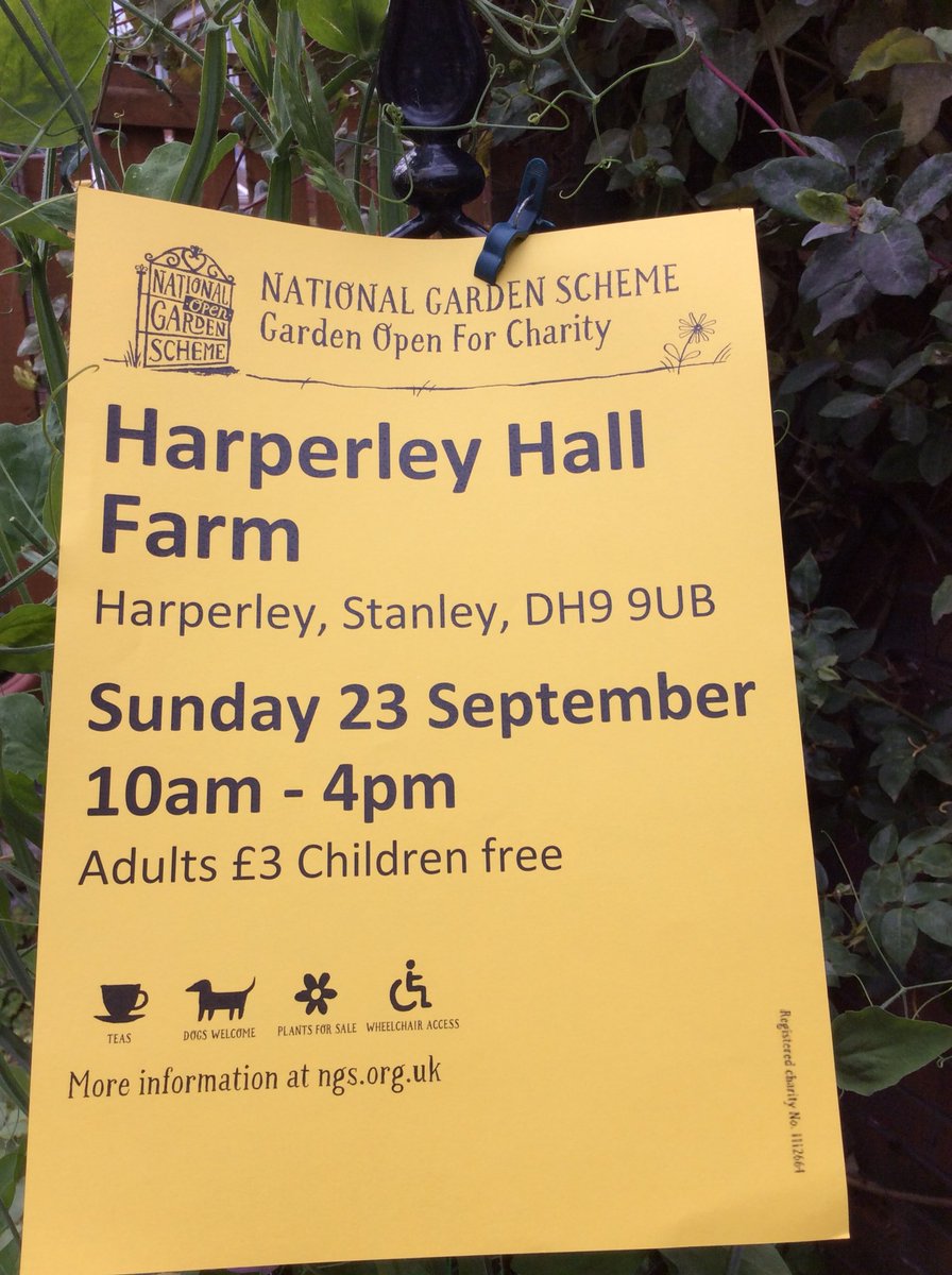 Harperley Hall Farm Nursery opening on Sunday for @ngs.org.uk. Success again at Harrogate. Meet some expert nurserymen. End of season plant sale. Tea and cake too!