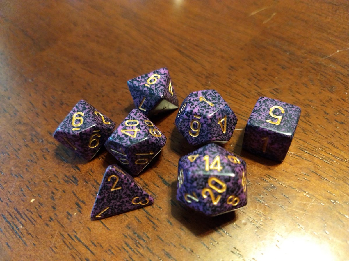 Nothing like new dice and Chessex never fails to deliver! 

Do you have a favourite dice company for *making* dice but not selling them?