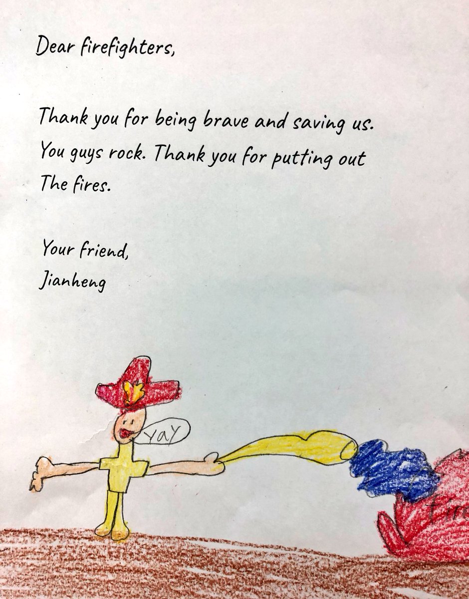 My amazing students were hard at work writing thank you letters to firefighters today! #USDLearns #lietzpride #2ndchat #ThoughtfulThursday