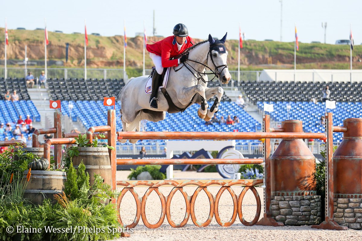 USETFoundation's tweet photo. The @NetJets #USJumping Team has leapfrogged into 🥈going into tomorrow's Final Team Round! McLain Ward is 🥈individually! #McLainWard #DevinRyan #AdrienneSternlicht #LauraKraut https://t.co/1zk0vKbhHY