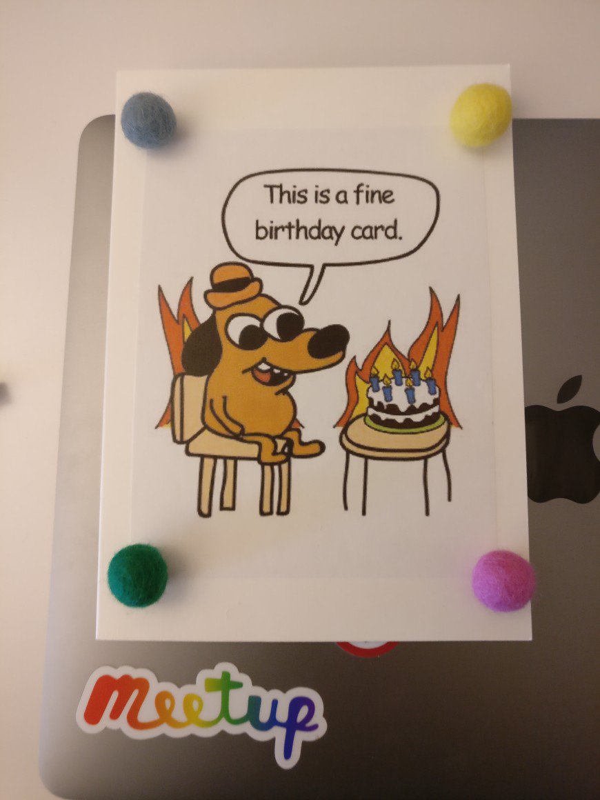 The team I work with is awesome. Amazing Birthday Card from an amazing team.