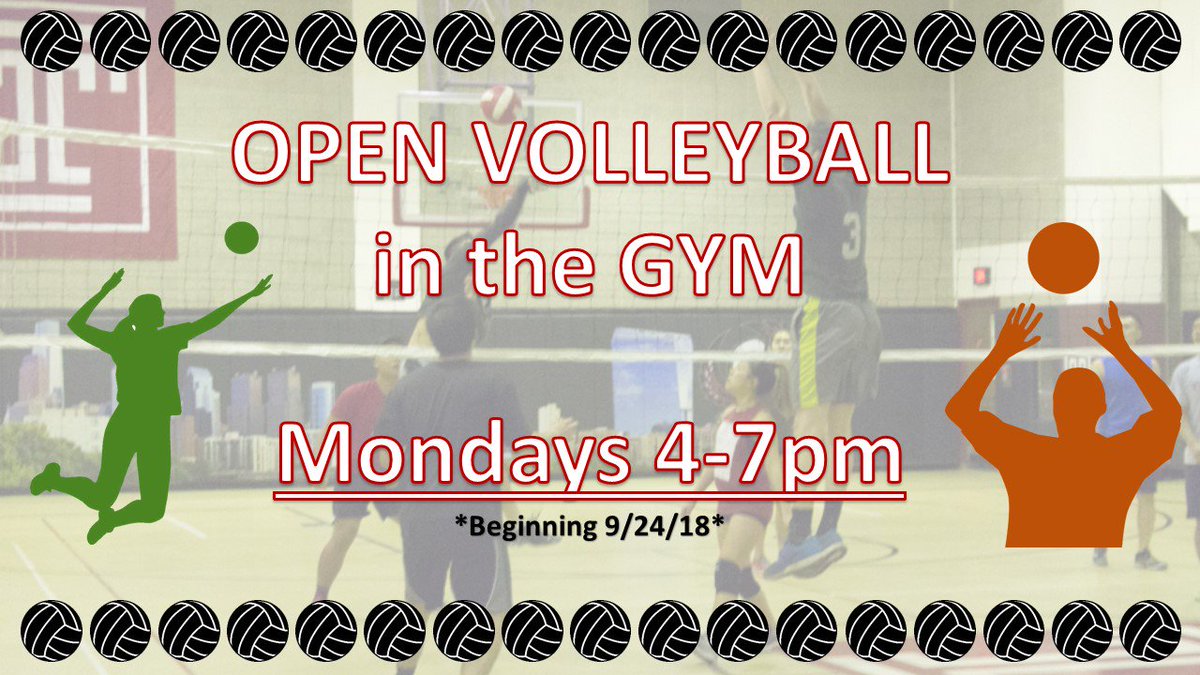 TempleSFC's tweet photo. Beginning next Monday, Open Volleyball will take place Mondays from 4-7pm throughout the Fall semester! #TempleHSC #HSCrecreation #SFCAO #volleyball https://t.co/yMi2hVr5fl