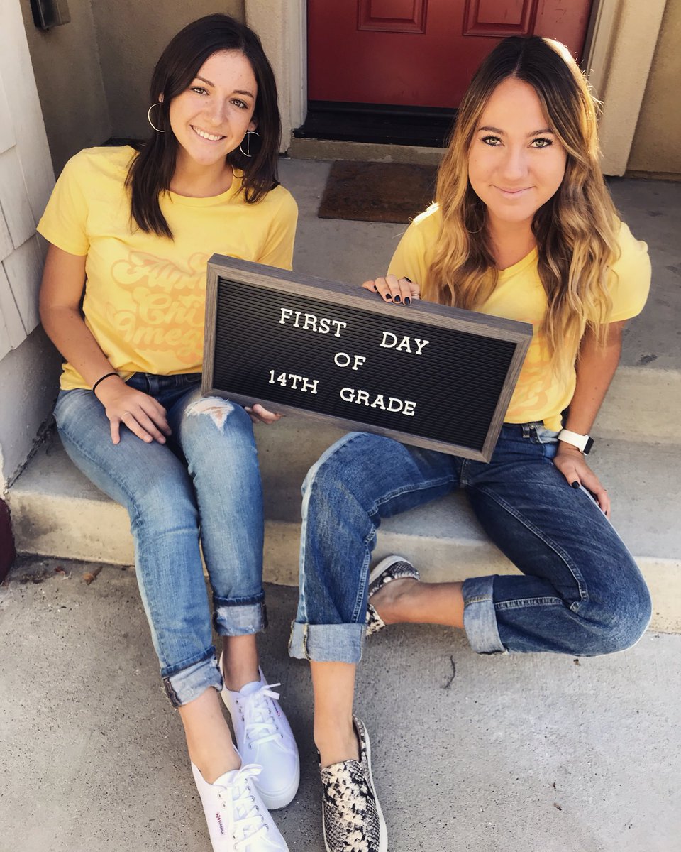 AXOCalPoly's tweet image. We hope everyone has a great first day of school! 📚💛