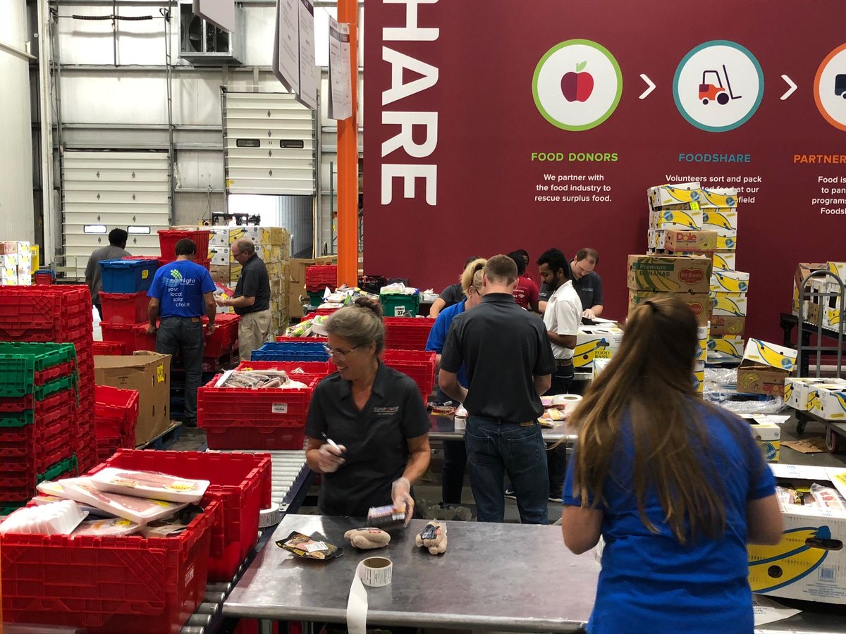 EarthlightTech's tweet photo. As part of Hunger Action Month this September, Earthlight staff took some time today to volunteer with @Foodshare to combat food insecurity. https://t.co/n1wAv3im3L