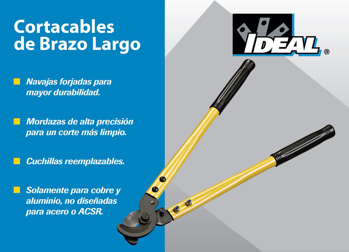 Para que tengas una mejor conexión en tus empalmes, te recomendamos un cortacables de brazo largo. #ConstruyendounMundoIDEAL