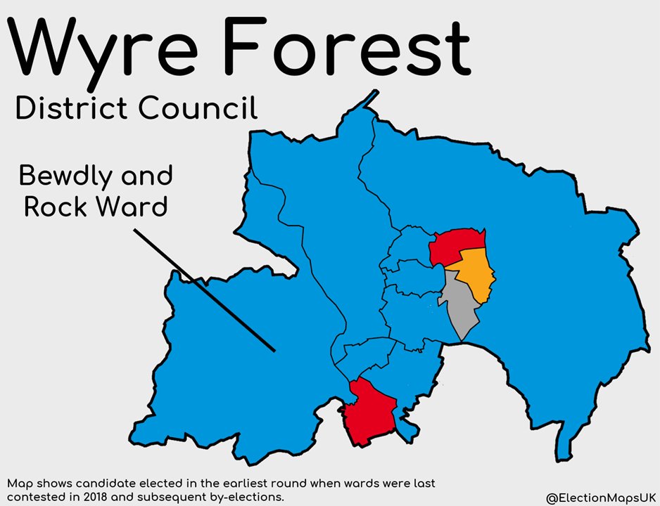 electionmapsuk's tweet photo. CON HOLD #Bewdly and #Rock in #WyreForest with 52% (+6) of the vote. Labour are 2nd with 35% (+9). https://t.co/1GSNgZZsdu