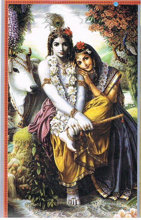 this is a slightly weird thing to say but this picture of Krishna and Radha from my mum's Facebook stopped me in my tracks because it seriously reminds me of my wife and I (body language)