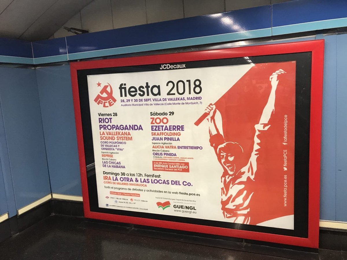 En la línea 1 del metro está anunciada nuestra participación en este gran evento: