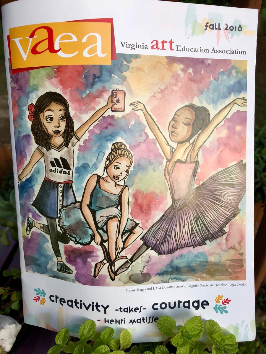 Very excited to see one of our gifted artists (Salma) artwork featured on the cover of this Fall’s VAEA magazine! #creativitytakescourage ⁦@VBCPSVisualArts⁩ ⁦@TvaeaT⁩