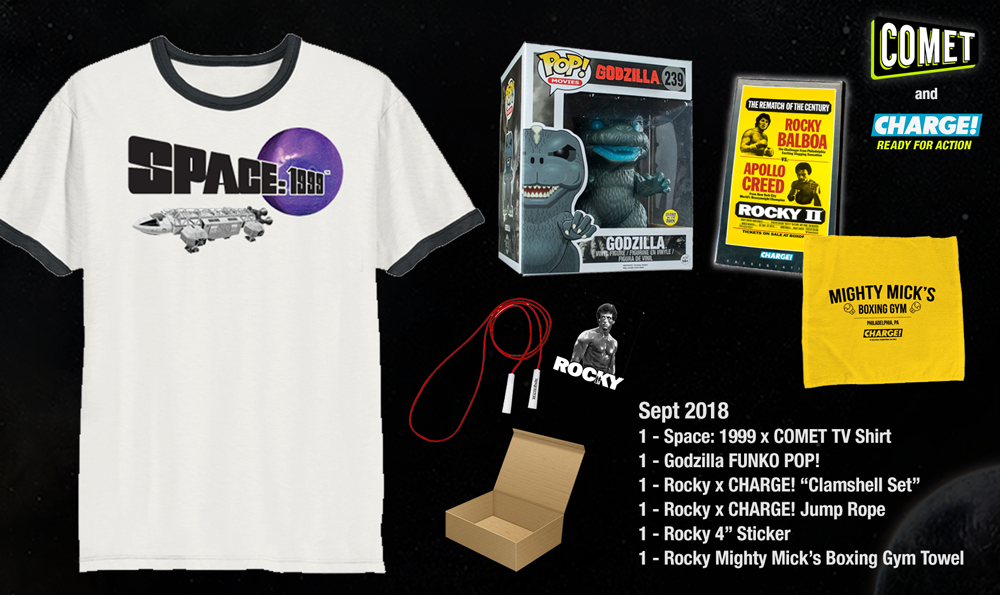 CinemaLowdown's tweet photo. Enter for a chance to with #Rocky collectibles, Space: 1999 shirt, #Funko Pop - https://t.co/FG7D08SRpS #giveaway @watchcomet @WatchCHARGE https://t.co/TnTULQPsKt