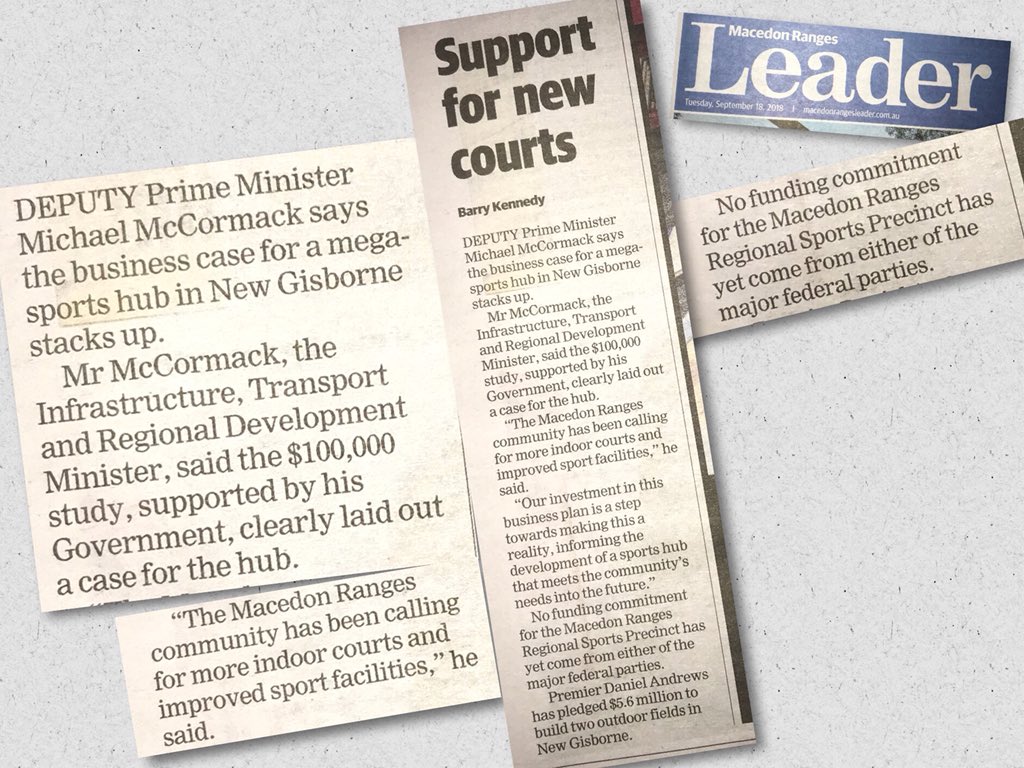 Thank you <a href="/M_McCormackMP/">Michael McCormack</a>
<a href="/senbmckenzie/">Senator The Hon. Bridget McKenzie</a>.  We’d love you to come visit to see this.  It has been a long road since <a href="/whereitallMegan/">Megan Murphy</a> made it possible in 2016 election.      <a href="/AmandaMillar_/">Amanda Millar</a>       #MyHubMyVote