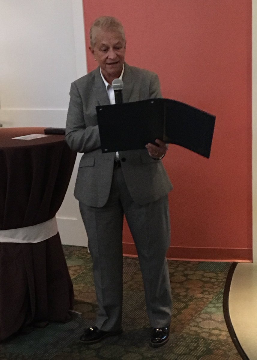 The City of Rehoboth Beach Town Manager, Sharon Lynn, proclaiming September 20, 2018 the official start of Rehoboth Beach Bear Weekend! #rbbearweekend