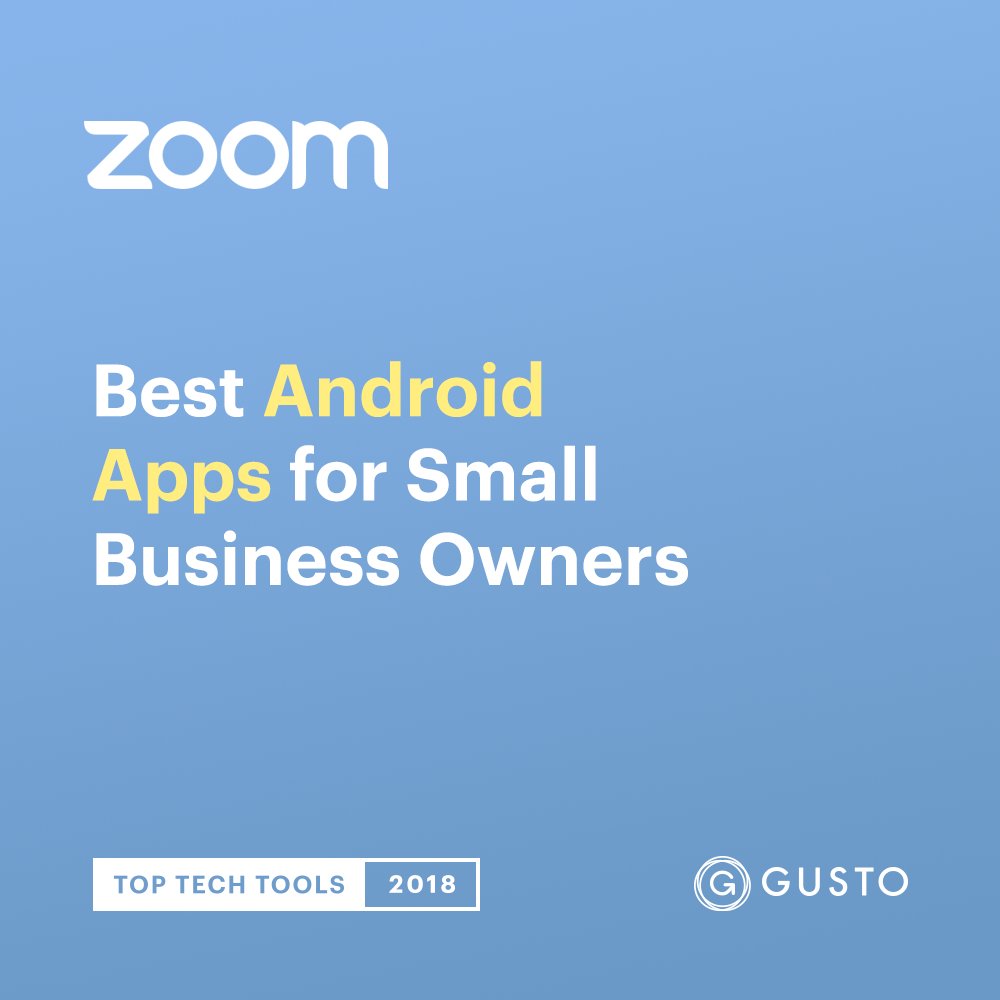 @zoom_us Hey, Zoom! You were included in our list of the best Android Apps for small businesses—according to 250+ business owners we surveyed. Cheers 🎉 gsto.co/2MRVynu