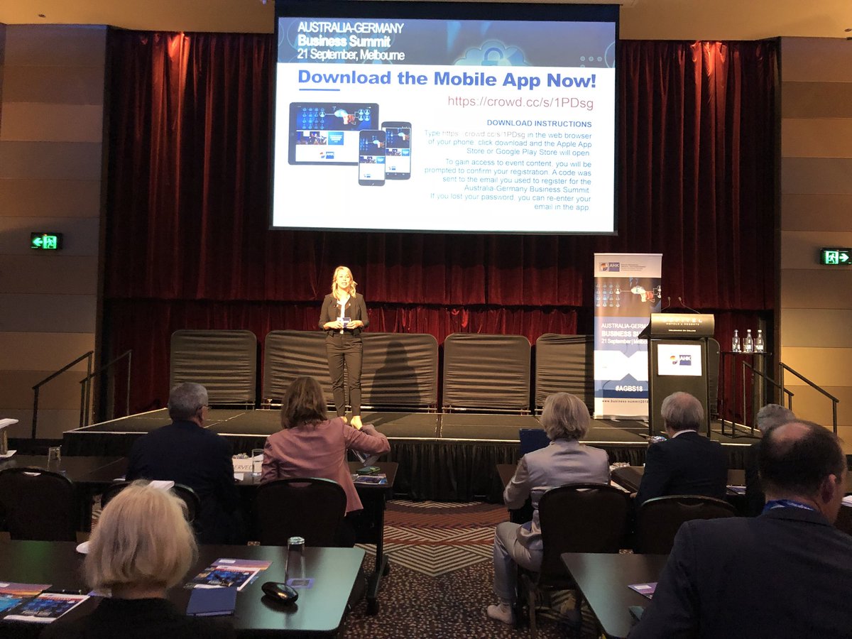 GermanChamberOz's tweet image. .@petrazlatevska is welcoming all delegates to the Official Opening of the #AGBS18