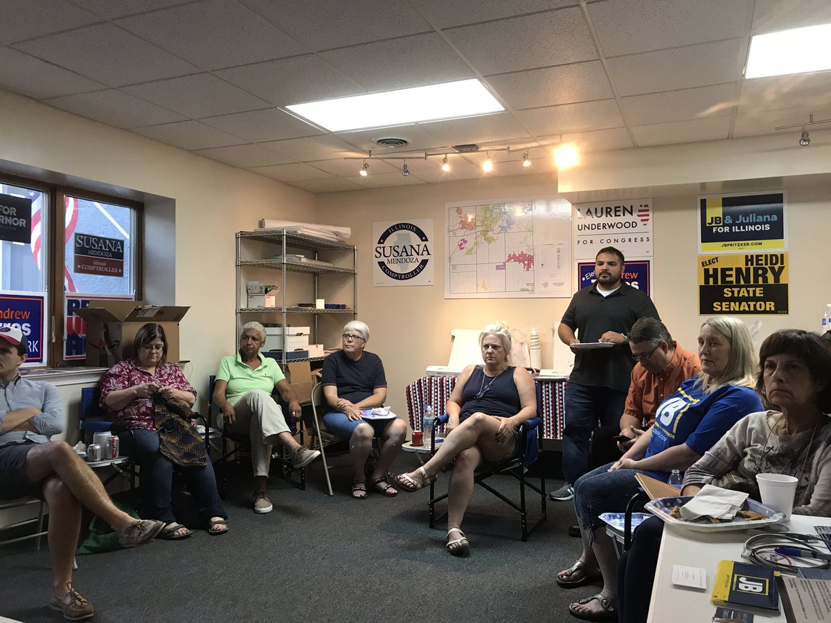 JbNorthern's tweet photo. Standing room only at our Kendall County debate watch party!! #twill #jbthechange https://t.co/yj4EokfL9l