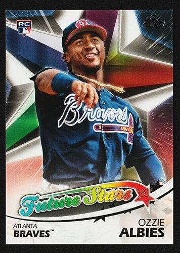 TheCardShoppers's tweet photo. #JustAdded OZZIE ALBIES 2018 #Topps FUTURE STARS RC ROOKIE INSERT #FS7 #Atlanta #BRAVES https://t.co/G8XXJfy4UG $0.99 + FREE SHIPPING! #chopon#tradingcards #baseball #sportscards #ebay #paypal #shoponline #mlb #cardcollecting https://t.co/BXln3qk1Wm