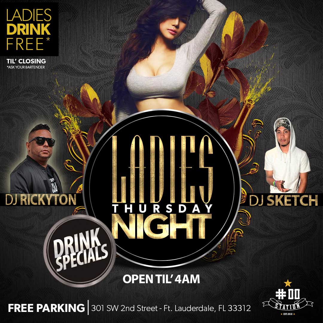00station's tweet photo. #THIRSTYTHURSDAYS 👈🏼 TONIGHT #00station Drink Up It's #LADIESNIGHT 😈
🎧Music By DJSketch @IAmDJSketch &amp; DJRickyton @DJRickyton
DRINK SPECIALS ALL NIGHT❗️🍾
🚪🔑Doors Open til' 4am 
💥🔥COME TURN UP WITH ME DOWNTOWN FORT LAUDERDALE 💥 🎉🎊🍾 👔 #fortlauderdalenightlife https://t.co/JV8VA2JVSj