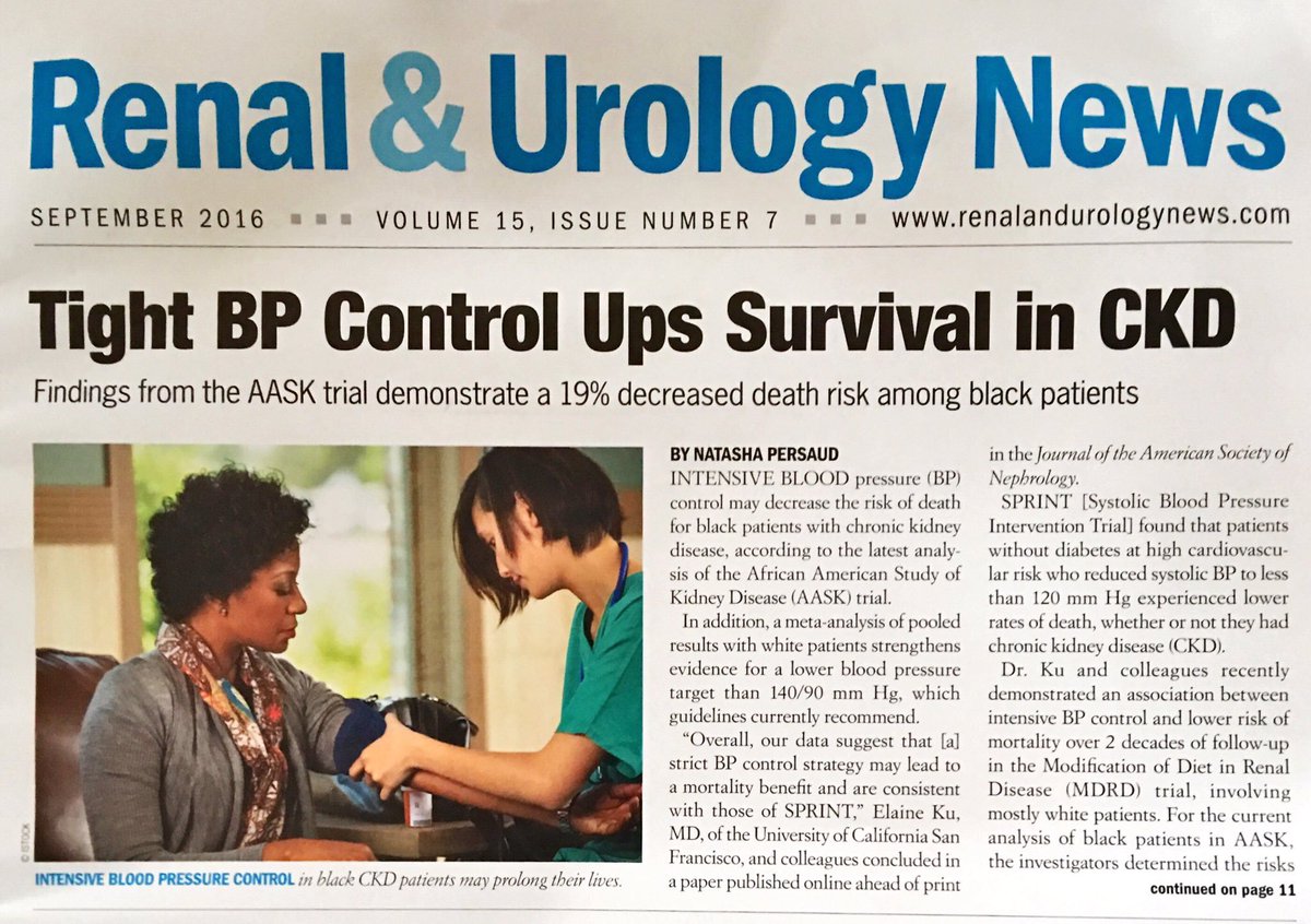 edgarvlermamd's tweet photo. AASK: Intensive BP Control ~
✅ ⬇️ Risk of death by 19% among black CKD patients
❌ Did not postpone onset of ESRD
#Nephpearls #SPRINTHTN #AskRenal
👉🏼 https://t.co/dtvs1xHvuU https://t.co/7LnlSmcw35