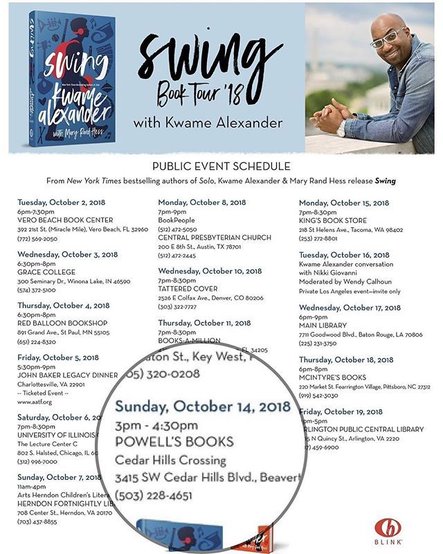 Did you hear the news that @kwamealexander is coming to town? Better read up because it’s going to be epic!! #SunsetReads ift.tt/2ODHSKn