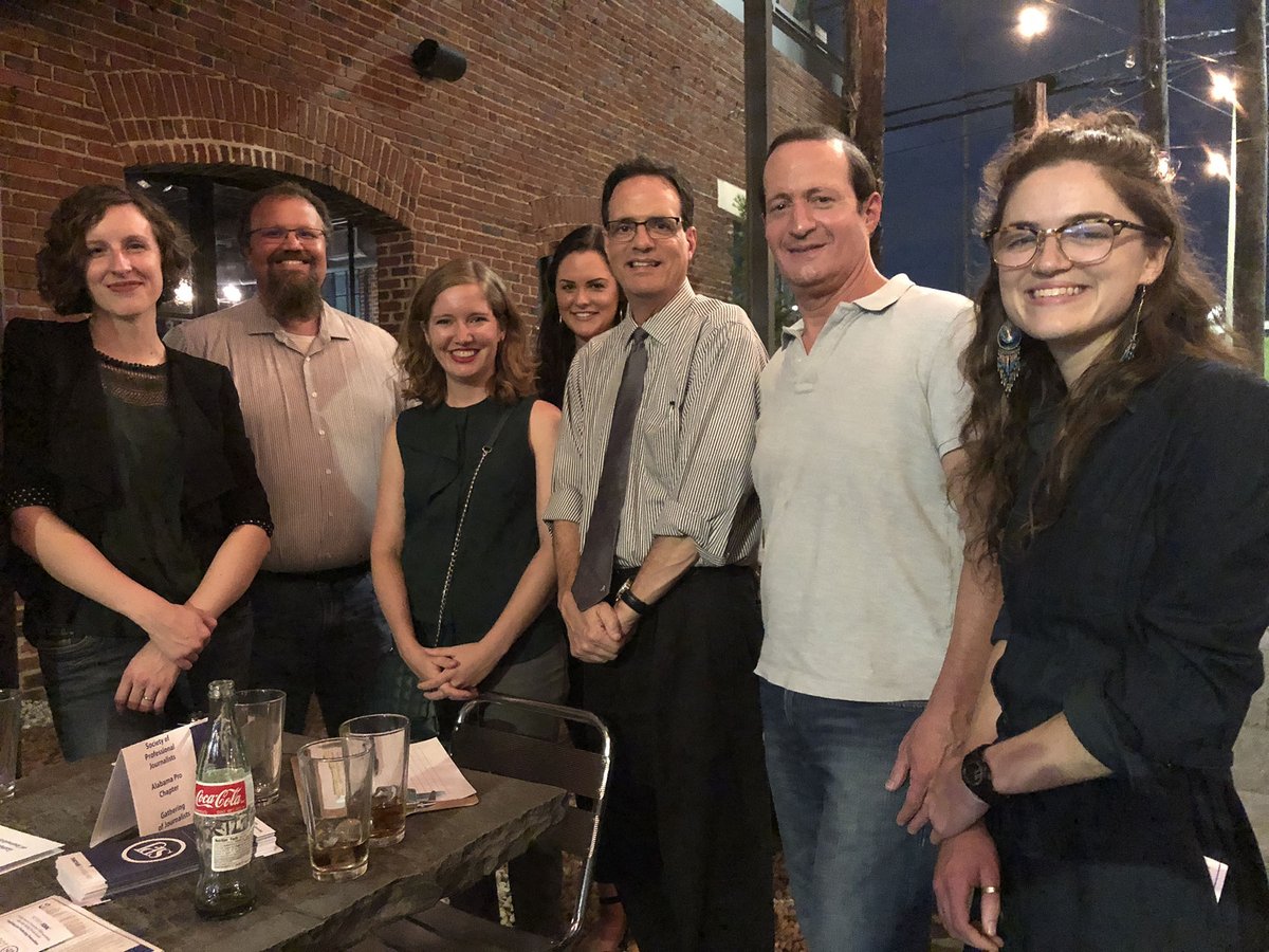 Some of Central Alabama's best journalists gathered tonight at Birmingham's <a href="/CarrigansPub/">Carrigan's Pub</a> to kick off <a href="/SPJ_AlabamaPro/">Alabama Pro - SPJ</a> Looking for more great things from this group! <a href="/TomArenberg/">Tom Arenberg</a> <a href="/MassComm101/">ℂ𝕙𝕣𝕚𝕤 ℝ𝕠𝕓𝕖𝕣𝕥𝕤</a> <a href="/inkstainedlife/">Carla Jean Whitley, APR</a> <a href="/spj_3/">Sooraj</a> <a href="/ByClayCarey/">Michael Clay Carey</a>