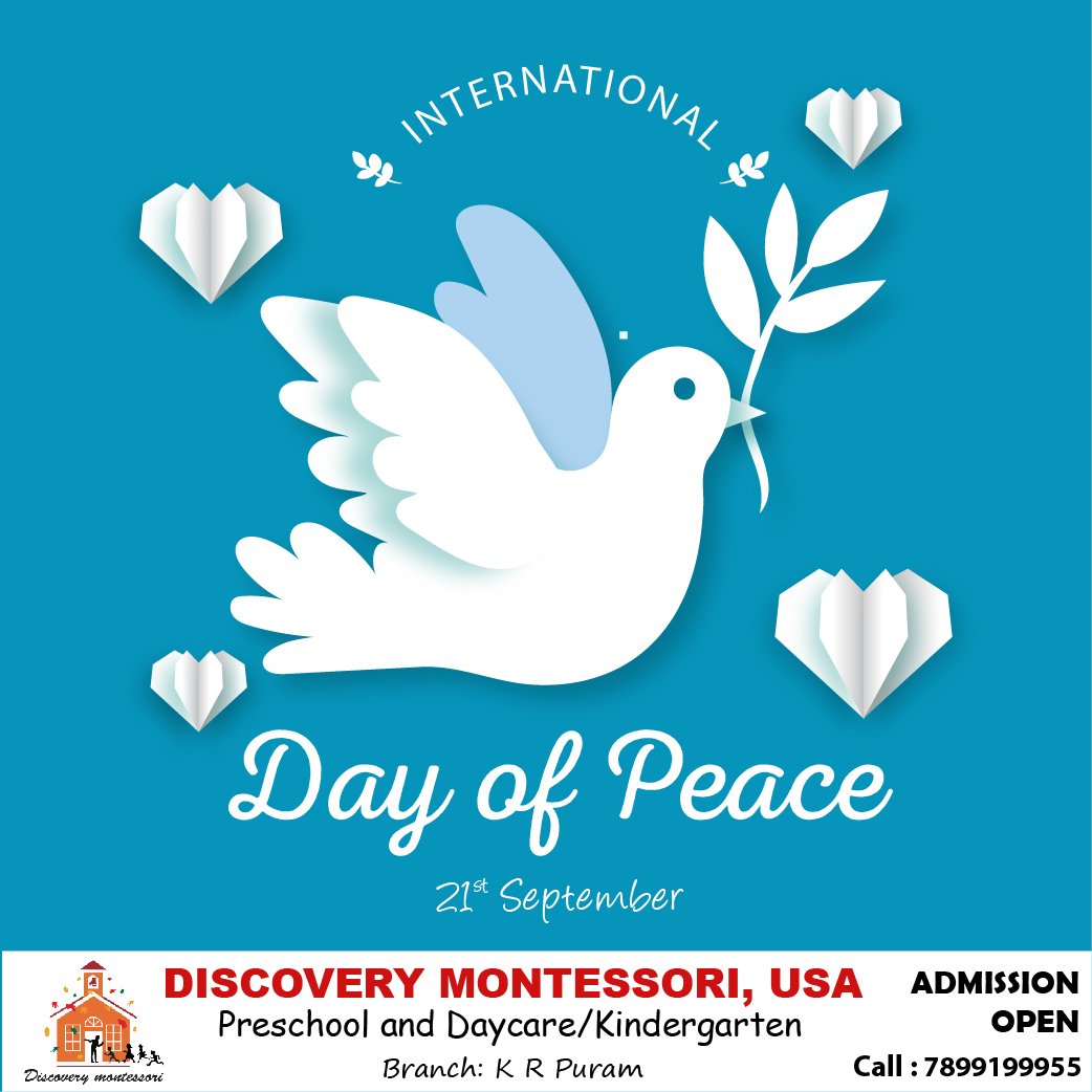 DMPSKRPuram's tweet photo. #DMPS #Discovery #Montessori #preschool American Preschool at K R Puram, #Karnataka Day of Peace https://t.co/5zMWedlqVp