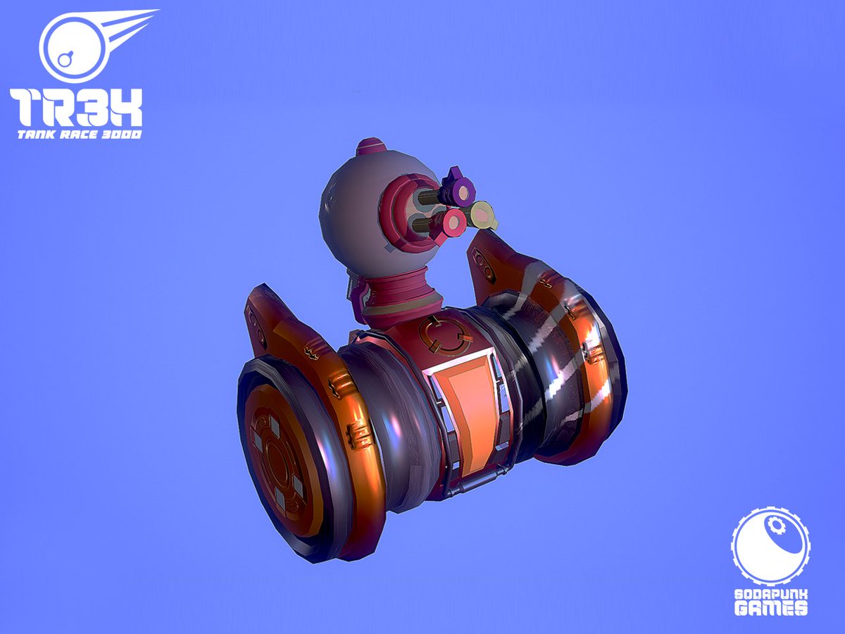 Sodapunk_G's tweet photo. You think there's sweet stuff in this gumball machine? Nope! It's bullets of destruction! A gatling gun of brilliant rapid-fire goodness!

What do you guys think of this tank?

#Sodapunk #TankRace3000 #TR3K #CombatRacing #gumball #gatling https://t.co/zEuGxAo9UY