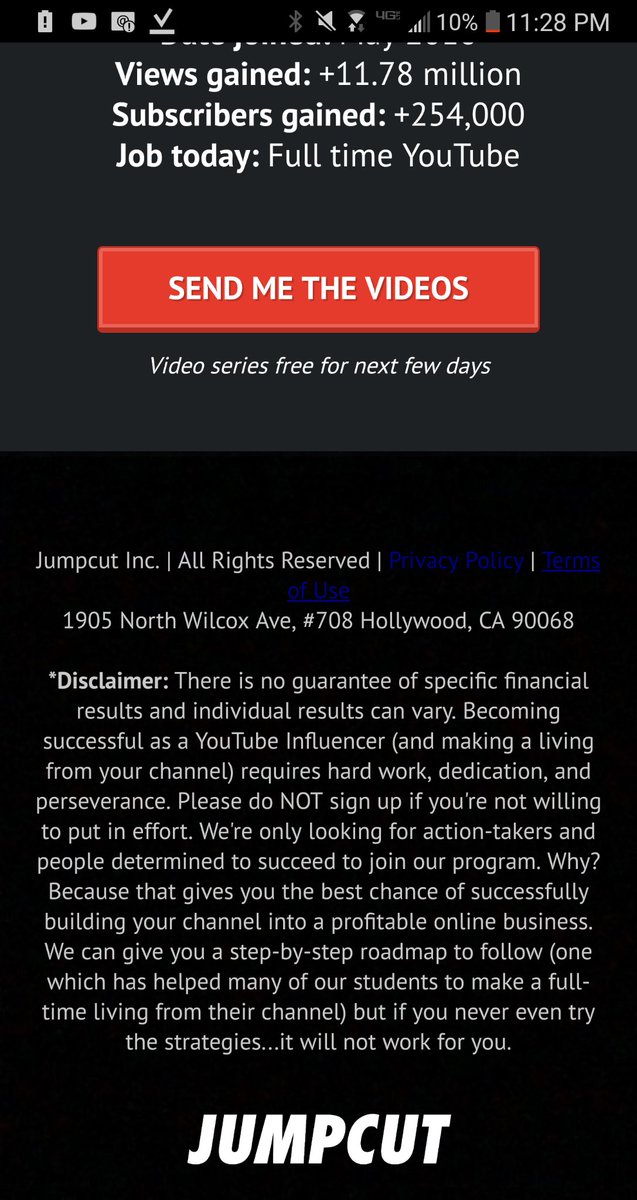 Camliondro's tweet photo. @JumpcutHQ is there another reason why your terms of use and privacy policy are nearly blacked out on your trial page. Or is it just in hopes that your potential customers don't read it. Very Shady!! https://t.co/ud13aSpI6H