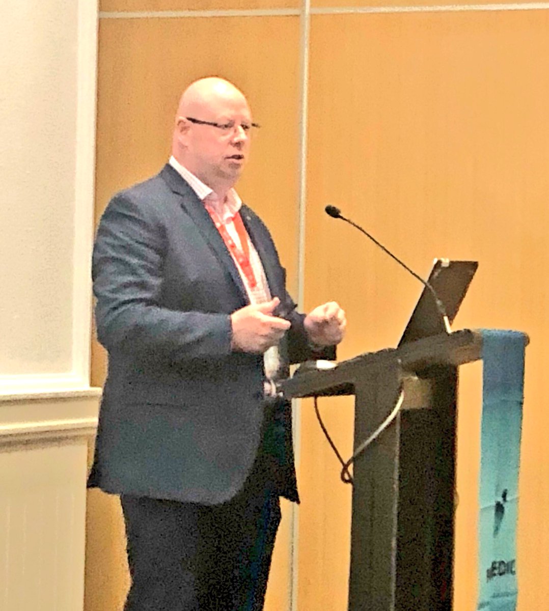 AckerJoe's tweet photo. @agwalker01 discussing leadership challenges &amp; opportunities as CEO oF @AmbulanceVic especially leading through crisis &amp; being committed to caring deeply for your team members. #PAIC2018 #bcehsCPP https://t.co/KIfmZYRCGd