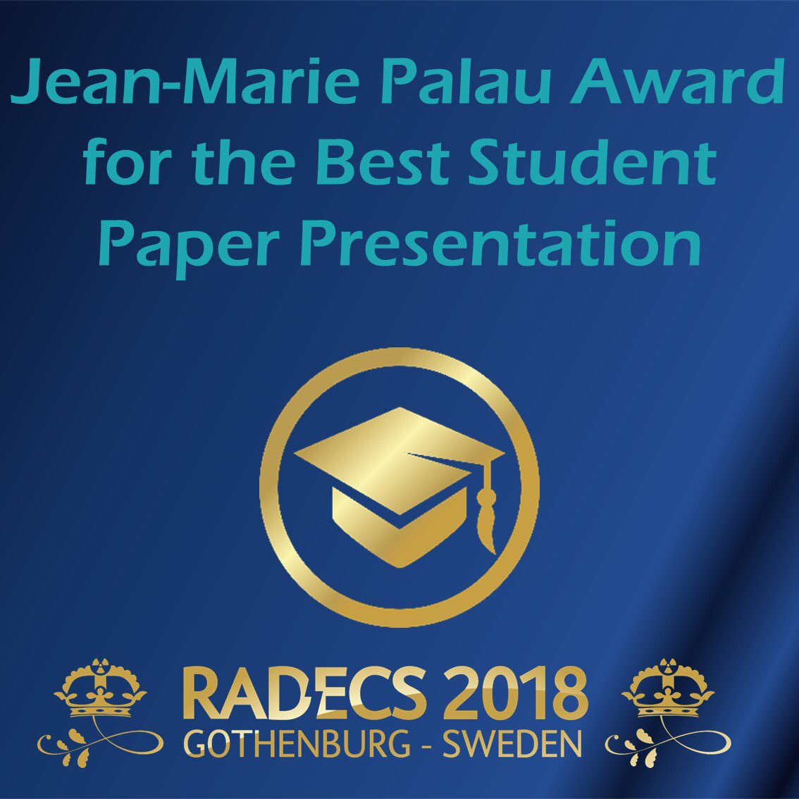 radecs2018's tweet photo. The RADECS 2018 Best Student Paper Presentation award will be announced at the conference closing today. #radecs2018 https://t.co/r8pX2sFgOb