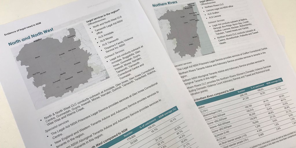 NSWLawFound's tweet photo. See our report on Evidence of legal need in NSW: new data on legal services by catchment region #CameronReview #CLCs @clcnsw @LegalAidNSW https://t.co/uEAiI6wzmu https://t.co/TJTRCKTAF8